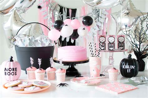 pink halloween birthday party